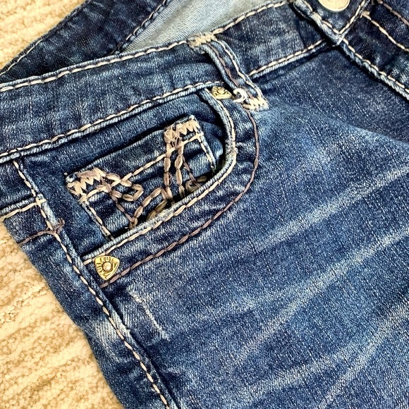 Kut From the Kloth Cropped Jeans Size 8 Dark Wash Clam Digger Embroidered Pocket - Picture 12 of 14